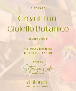 15 NOVEMBRE - Workshop SottocasaCafè - Gift Card